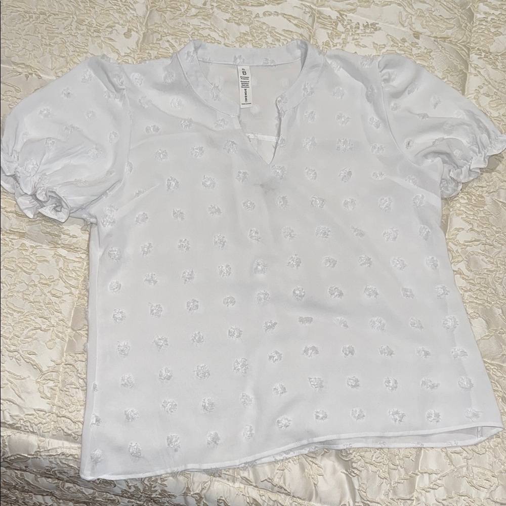 White Puff Sleeve Blouse